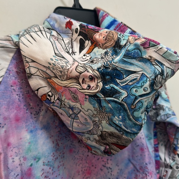 Boutique Disney Frozen Colorful Character Print Hoodie With Pockets - Picture 8 of 11